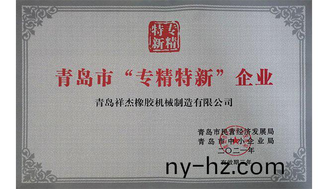 我公(gong)司榮(rong)穫市級(ji)“專(zhuan)精(jing)特(te)新”企(qi)業(yè)榮(rong)譽(yu)稱(cheng)號(hao)